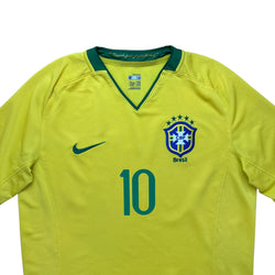 Brazil 2008 Home Shirt (L) Ronaldinho #10