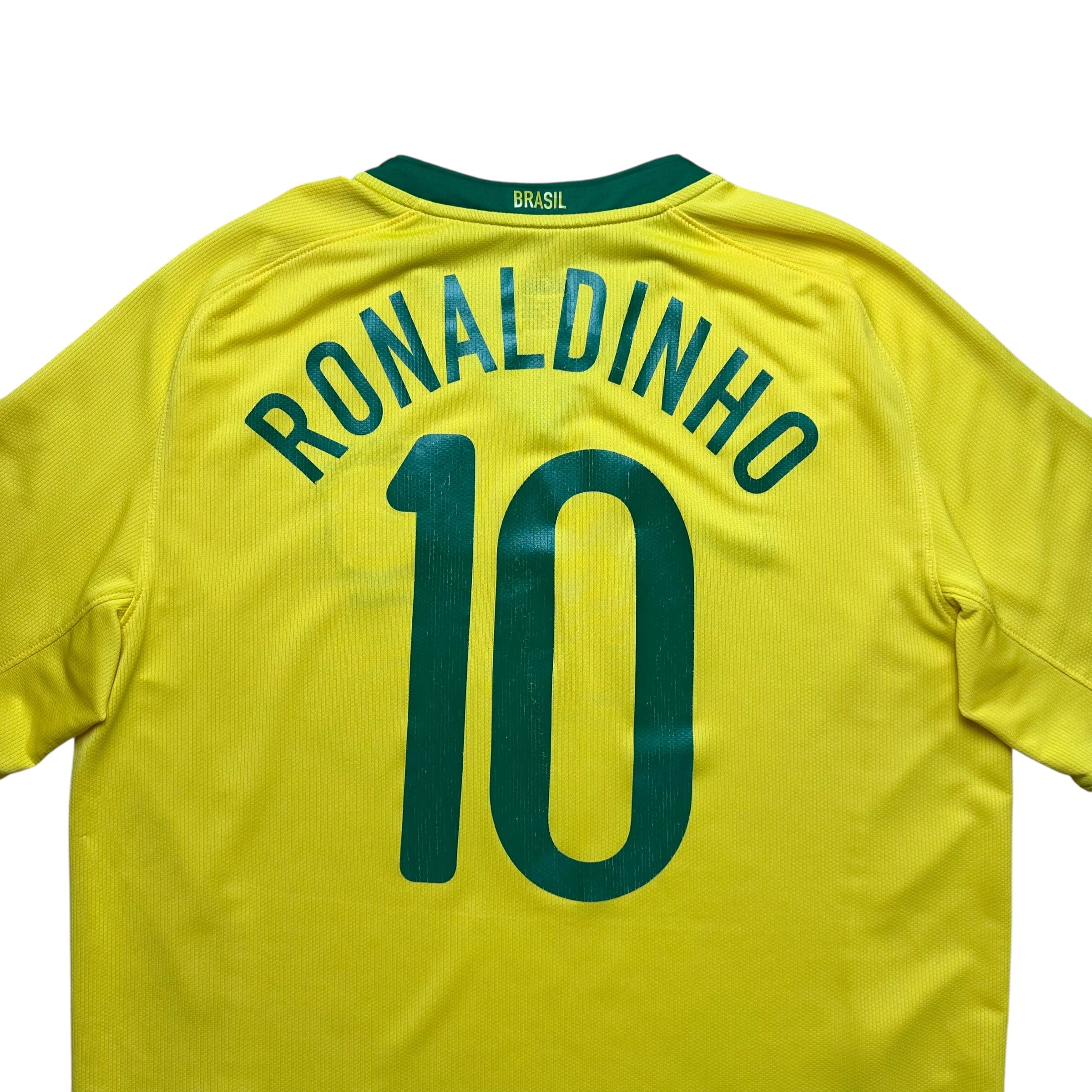 Brazil 2008 Home Shirt (L) Ronaldinho #10