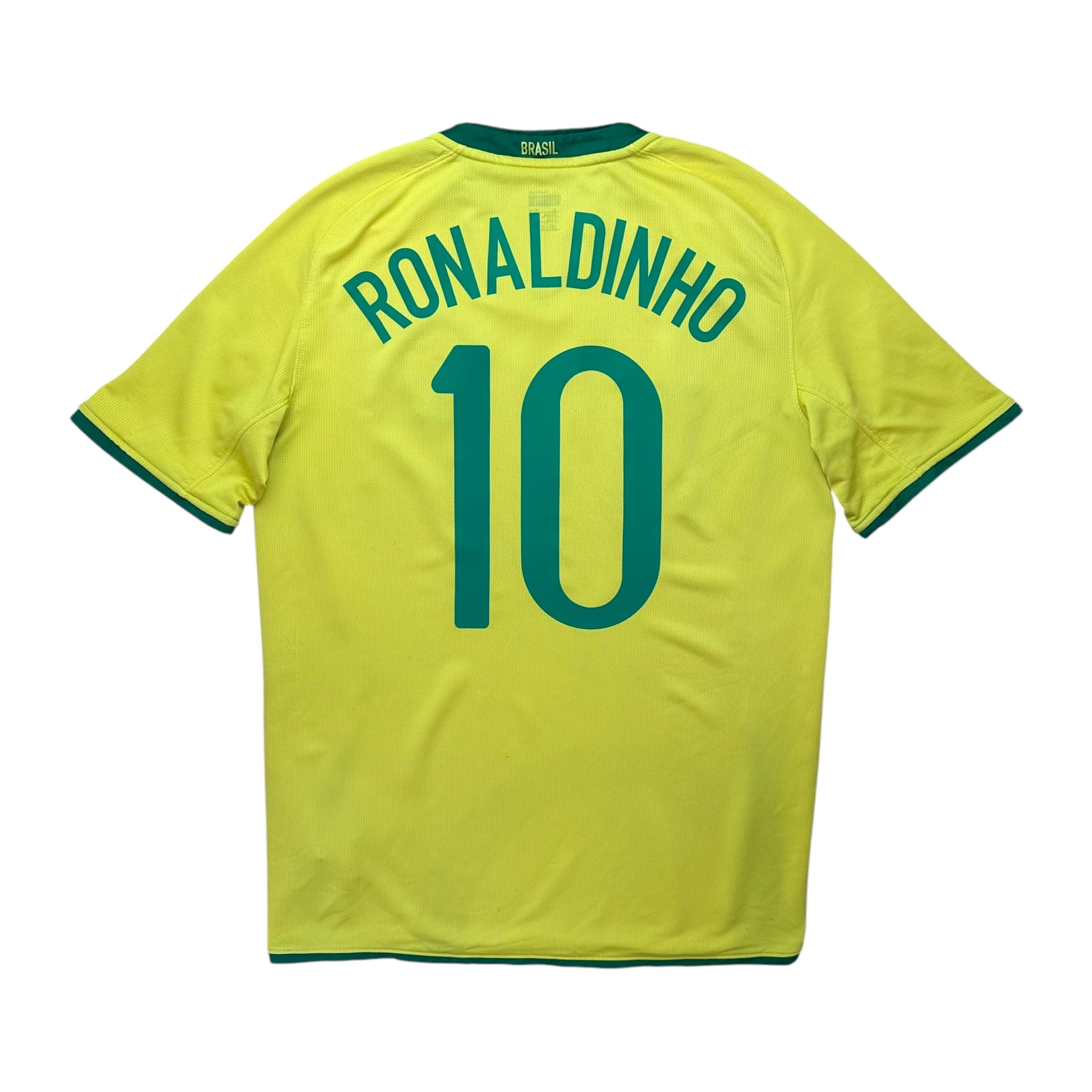 Brazil 2008 Home Shirt (L) Ronaldinho #10