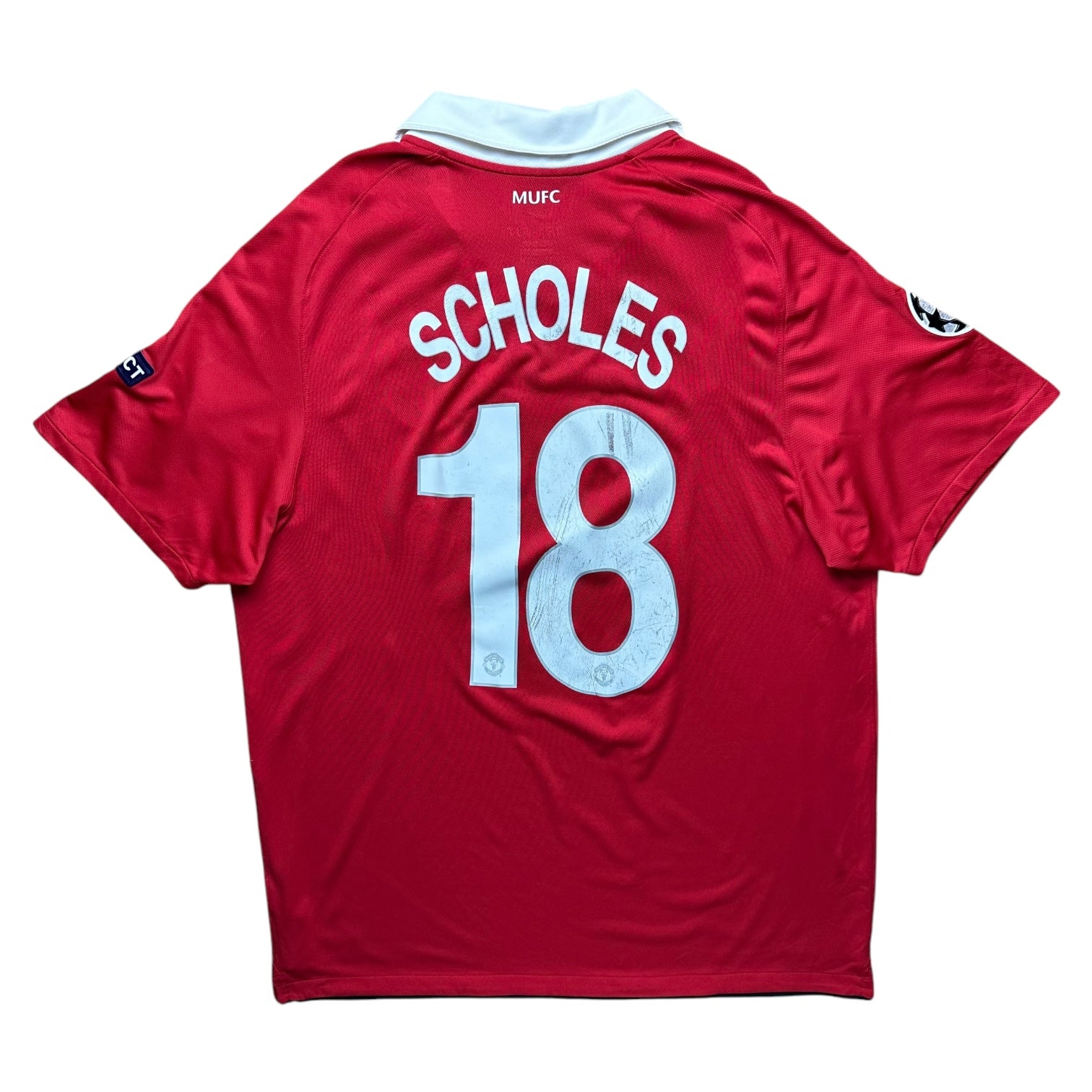 Manchester United 2010-11 Home Shirt (XL) Scholes #18