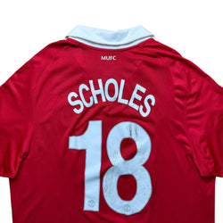 Manchester United 2010-11 Home Shirt (XL) Scholes #18