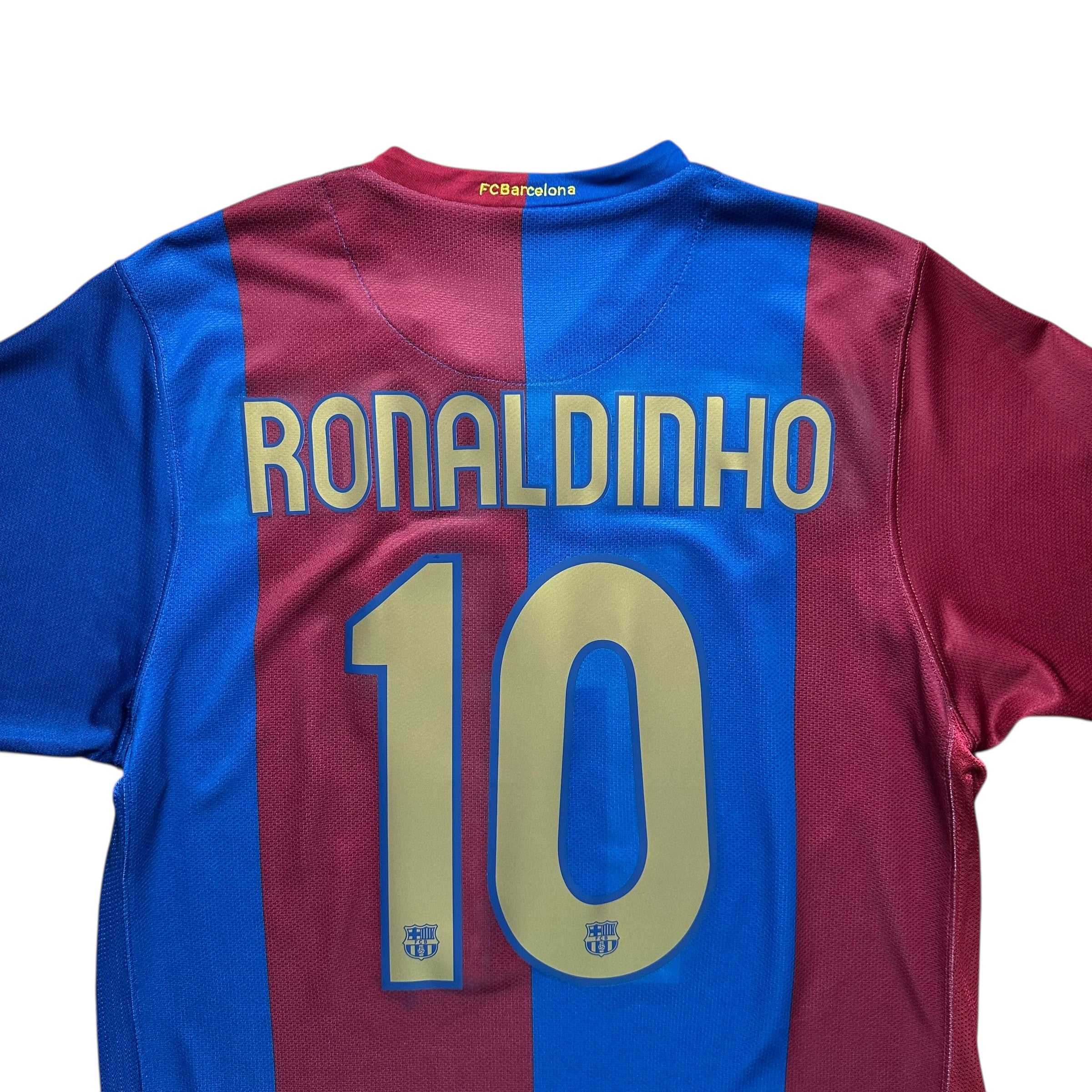 Barcelona 2006-07 Home Shirt (M) Ronaldinho #10