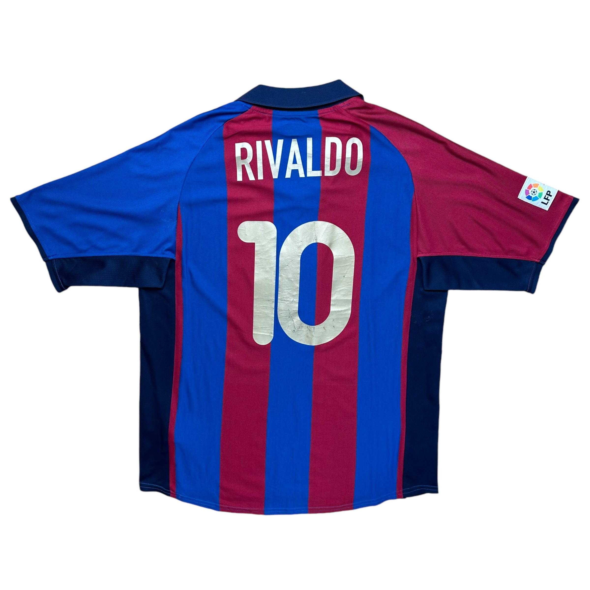 Barcelona 2001-02 Home Shirt (L) Rivaldo #10