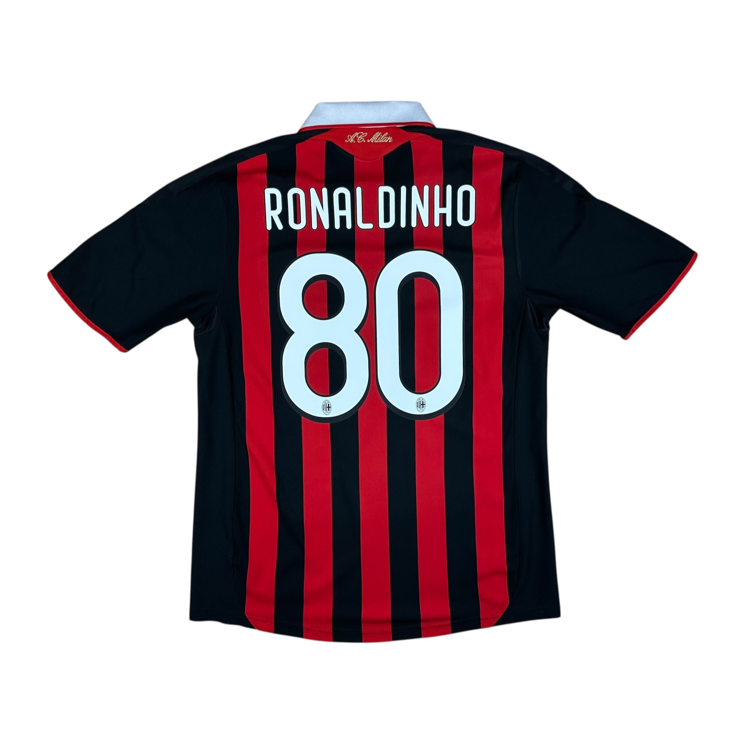 AC Milan 2009-10 Home Shirt (M) Ronaldinho #80