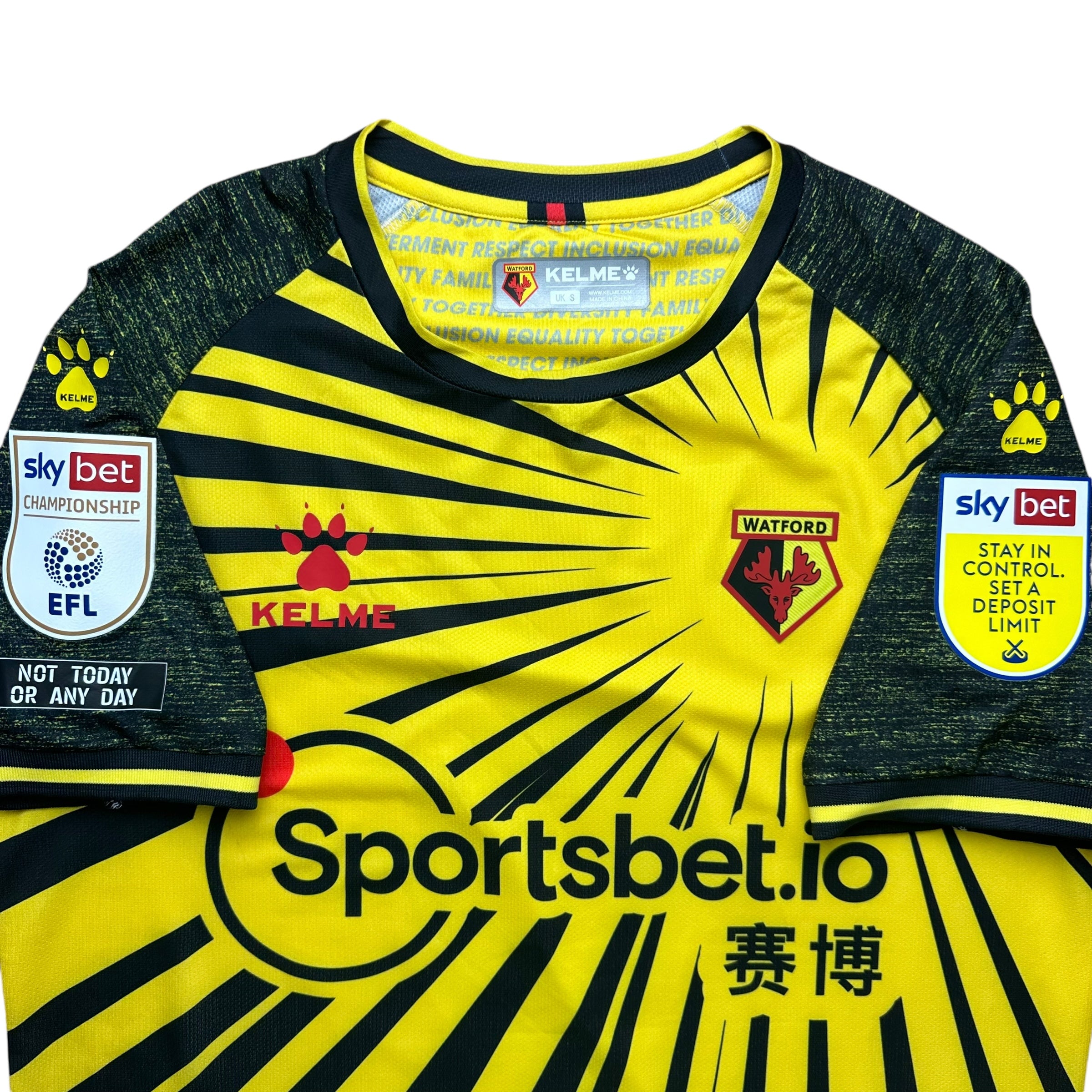 Watford 2020-21 Home Shirt (S) Deeney #9