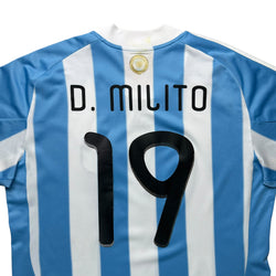 Argentina 2010 Home Shirt (L) D.Milito #19