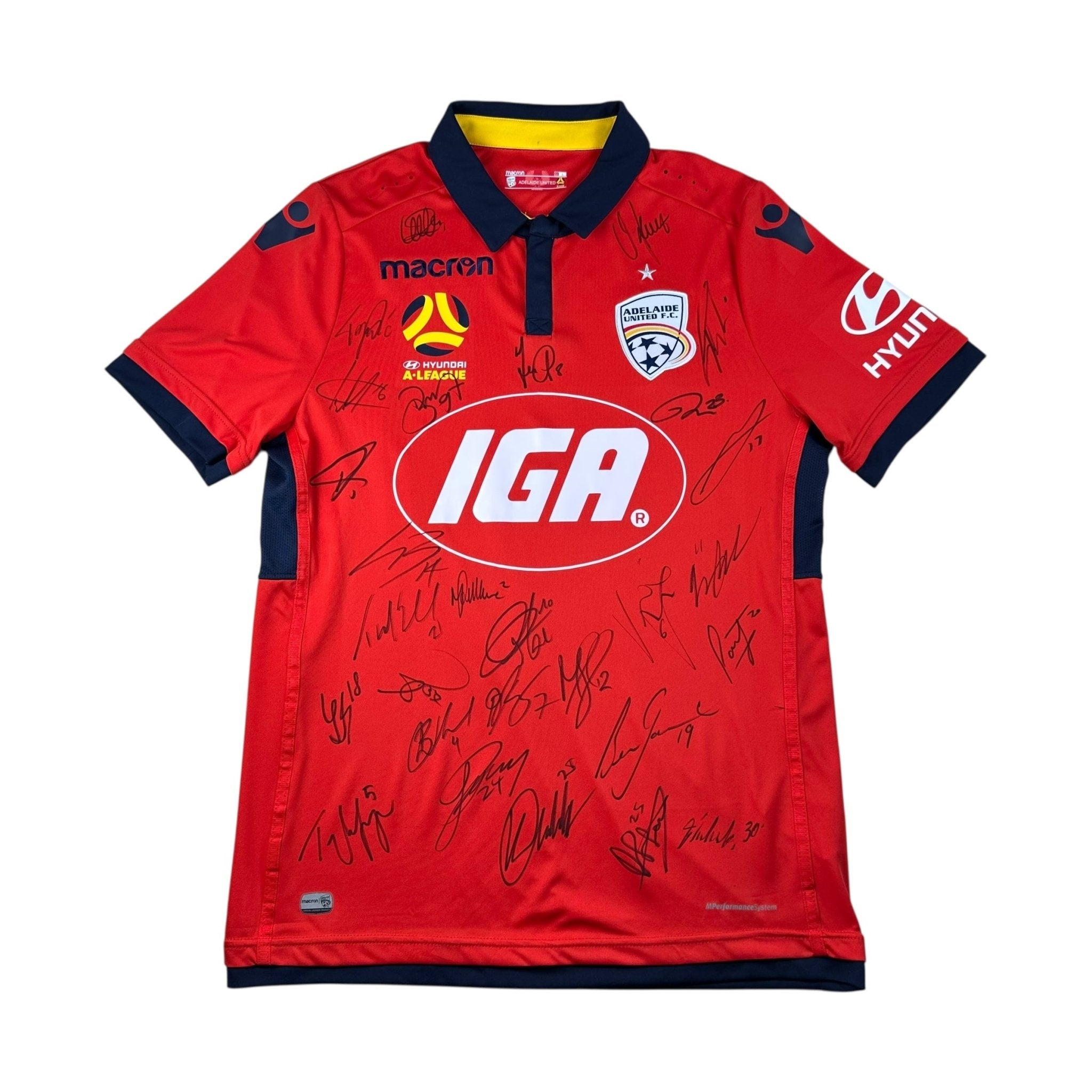 Adelaide United 2017-18 Home Shirt (L) *Signed By Squad - Kitplug