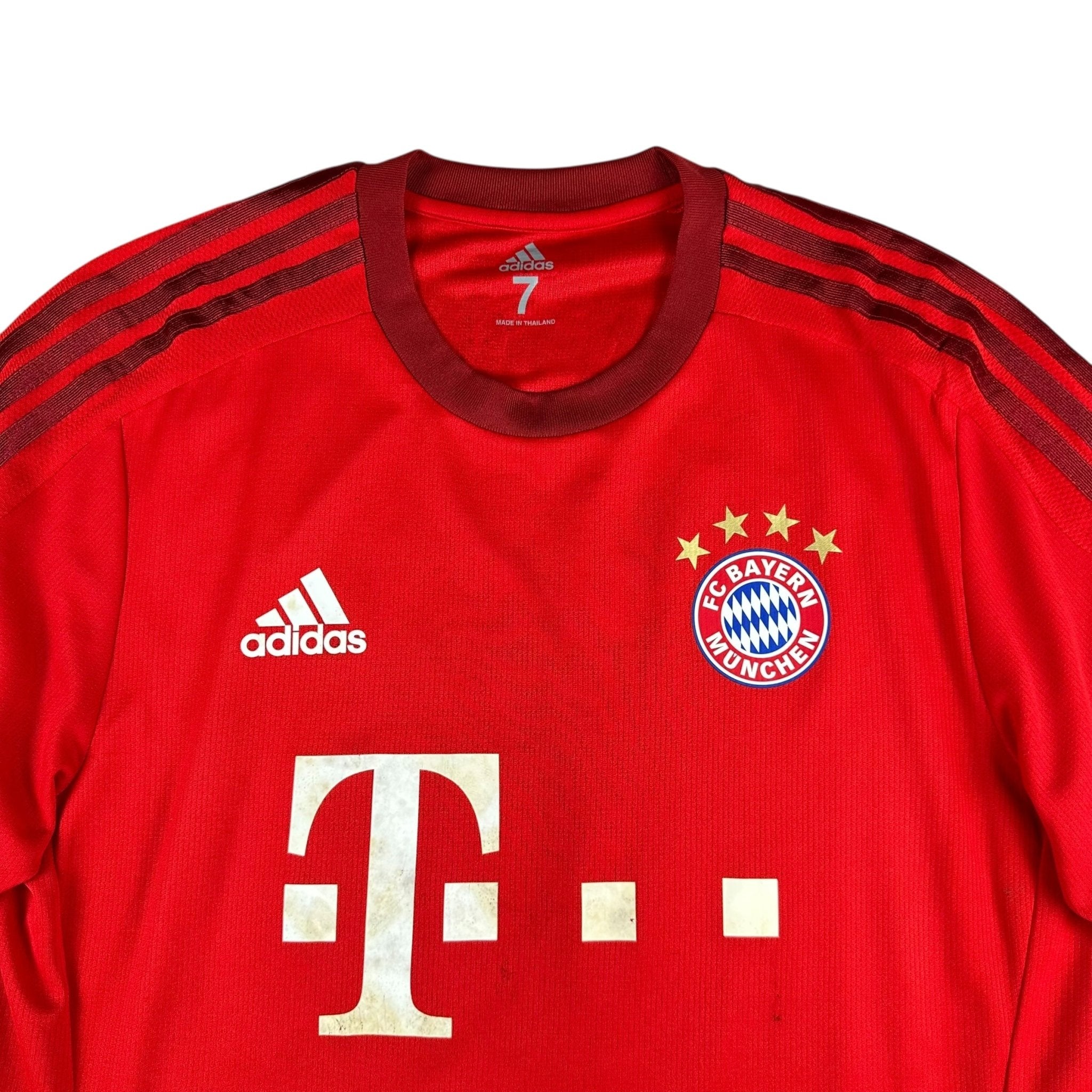 Bayern Munich 2015-16 Player-Issue/Worn Home Shirt (L) Ribery 7 - Kitplug