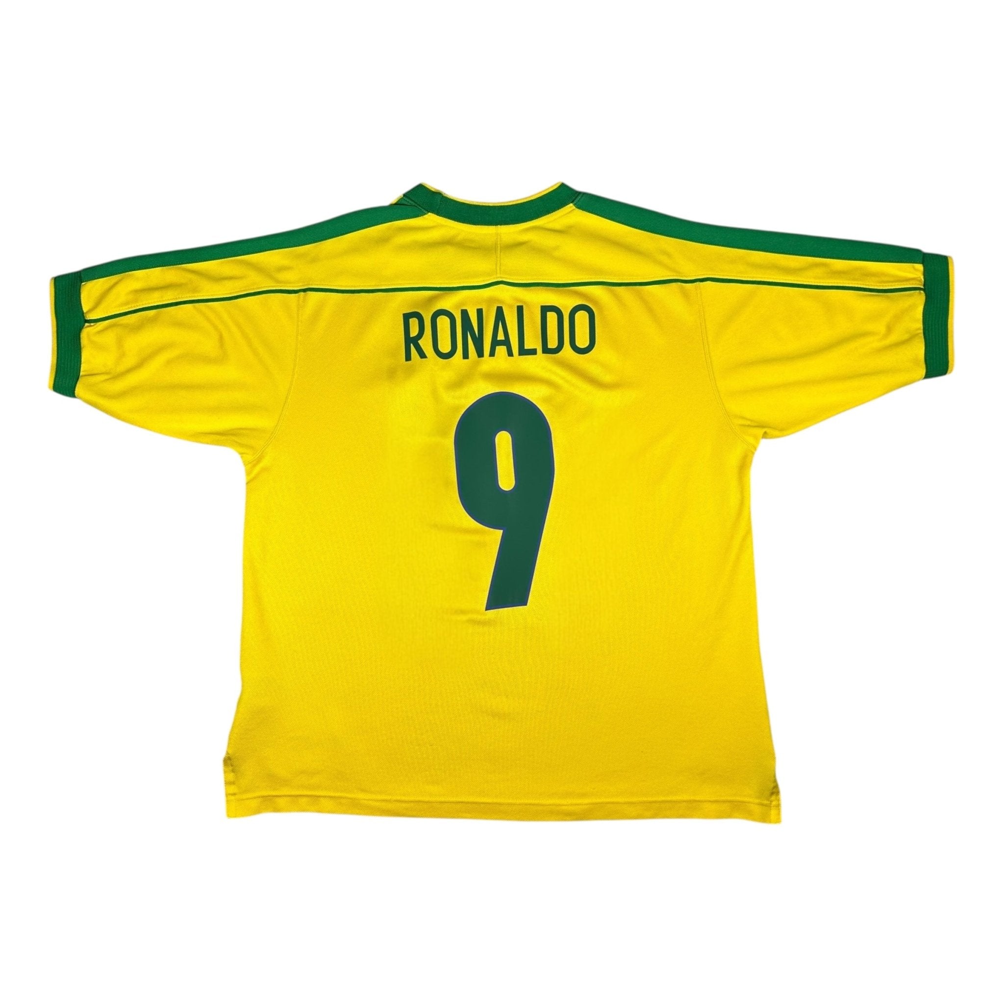Brazil 1998 Home Shirt (L) Ronaldo 9 - Kitplug