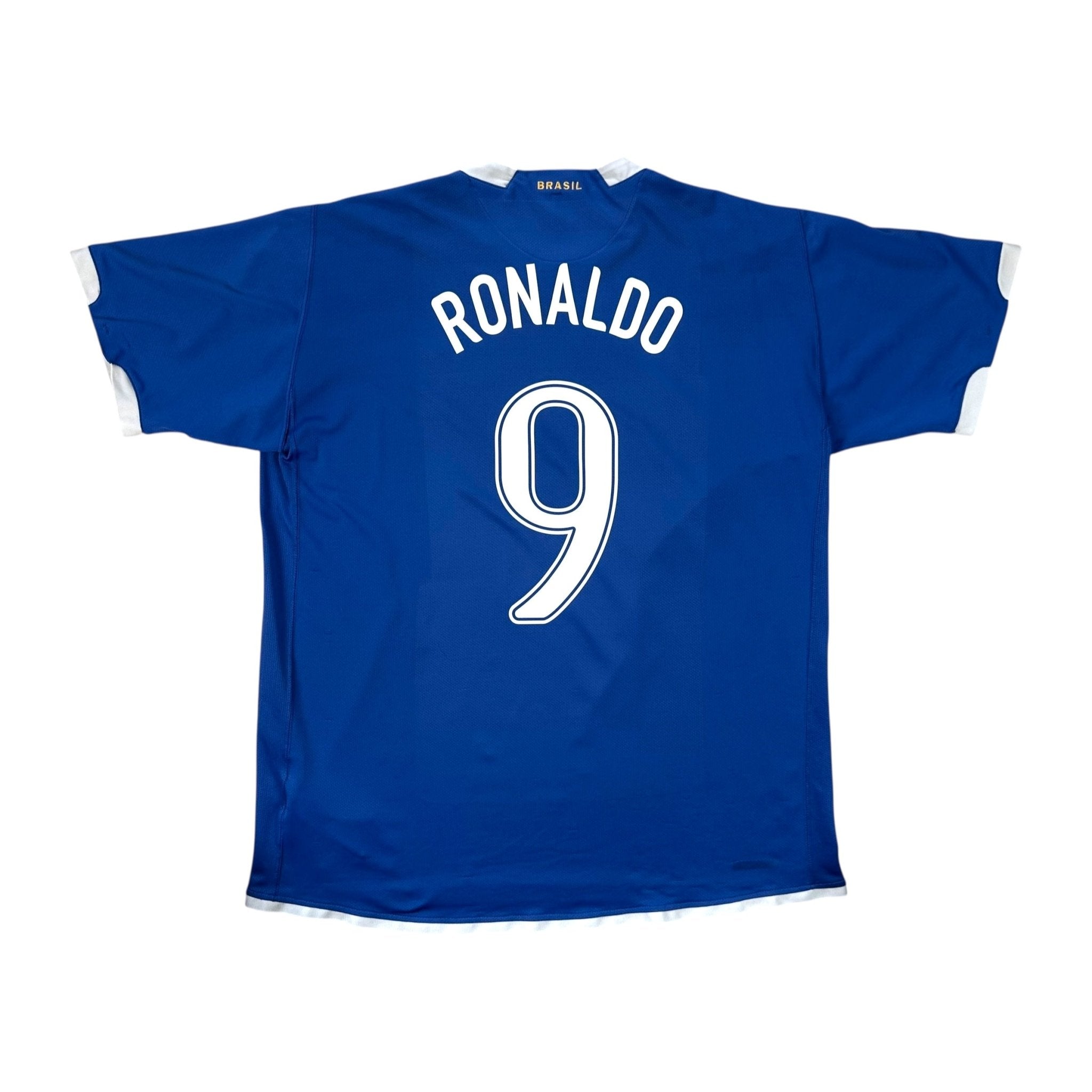 Brazil 2006 Away Shirt (L) Ronaldo 9 - Kitplug