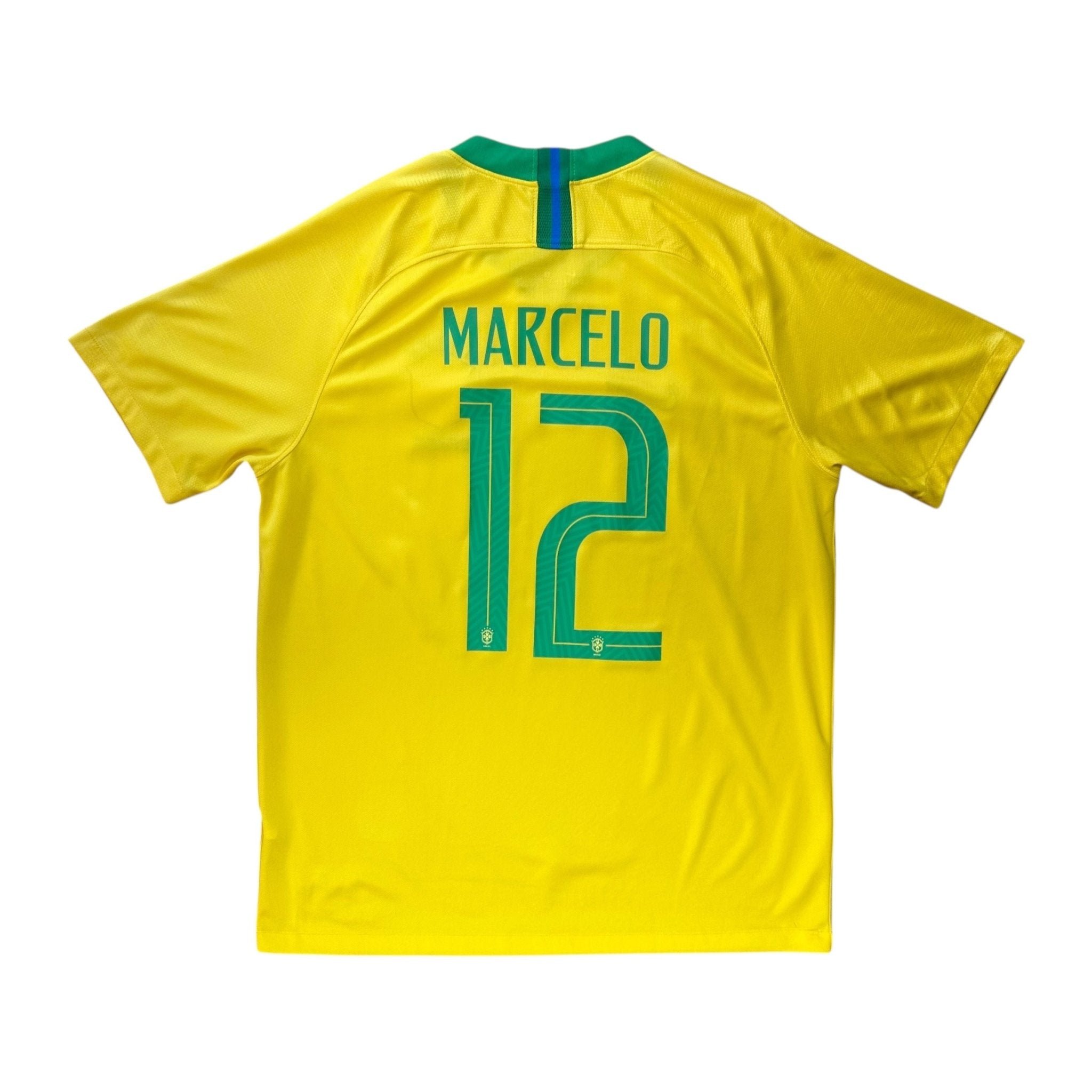 Brazil 2018 Home Shirt (L) Marcelo 12 - Kitplug