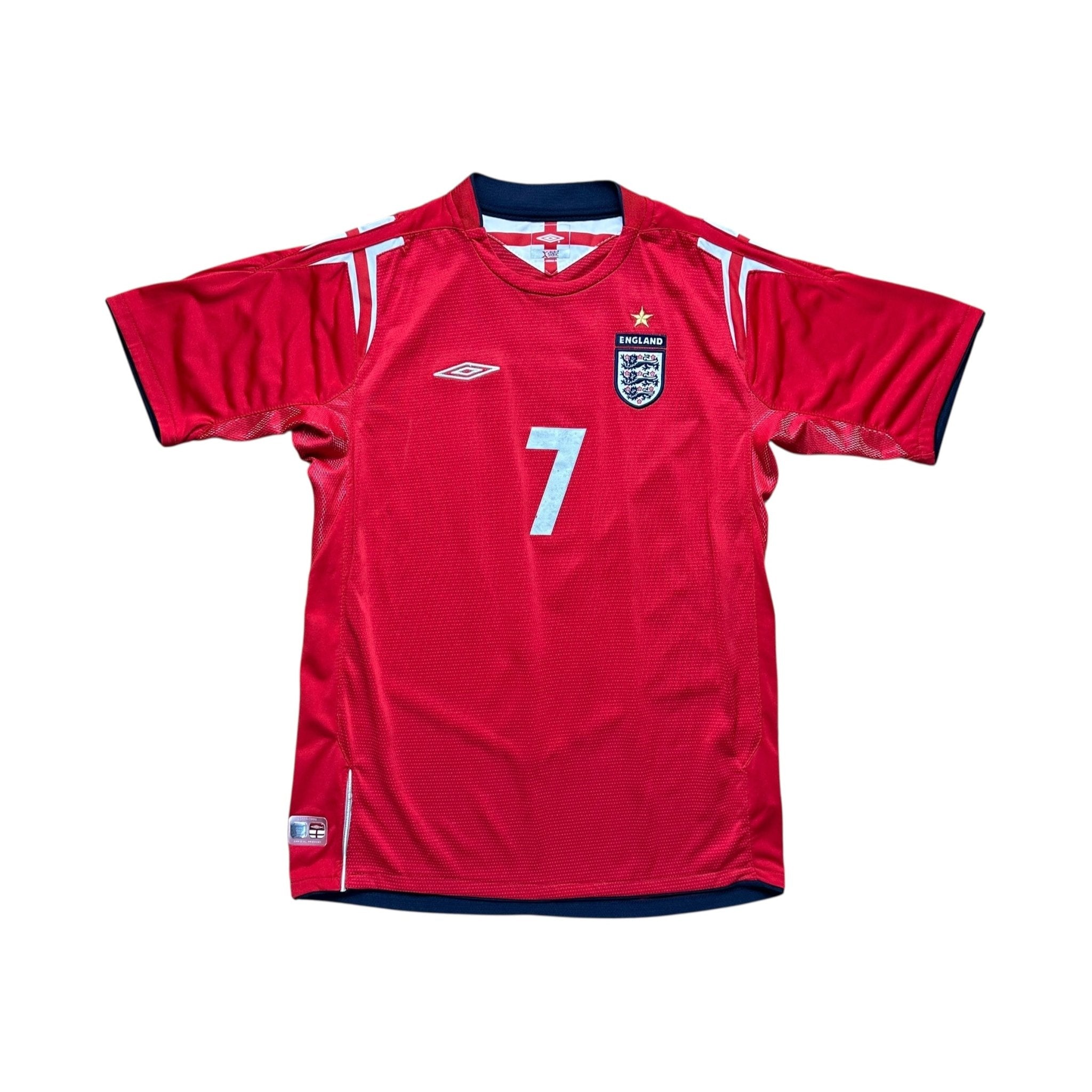 England 2004 Away Shirt (Youth XL) Beckham 7 - Kitplug