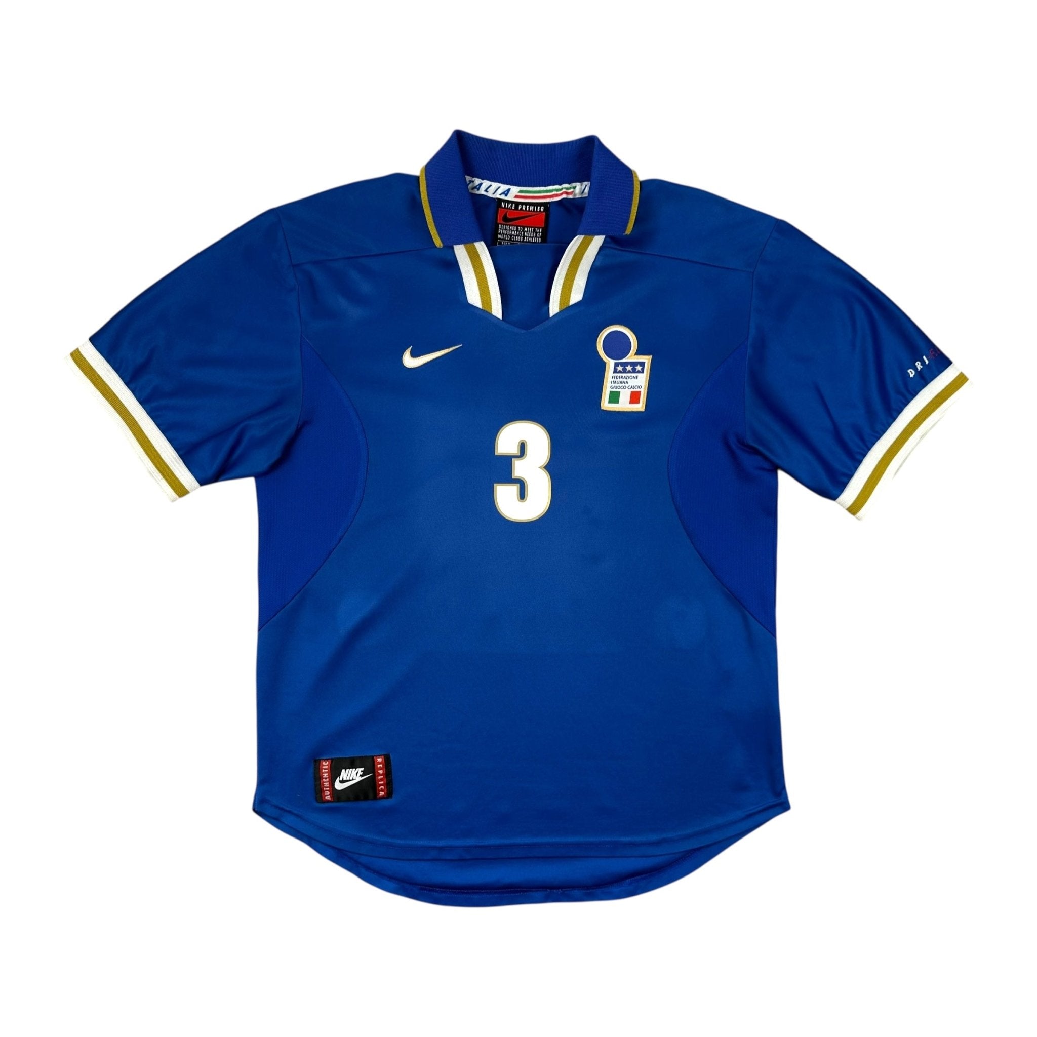 Italy 1996 Home Shirt (M) Maldini 3 - Kitplug