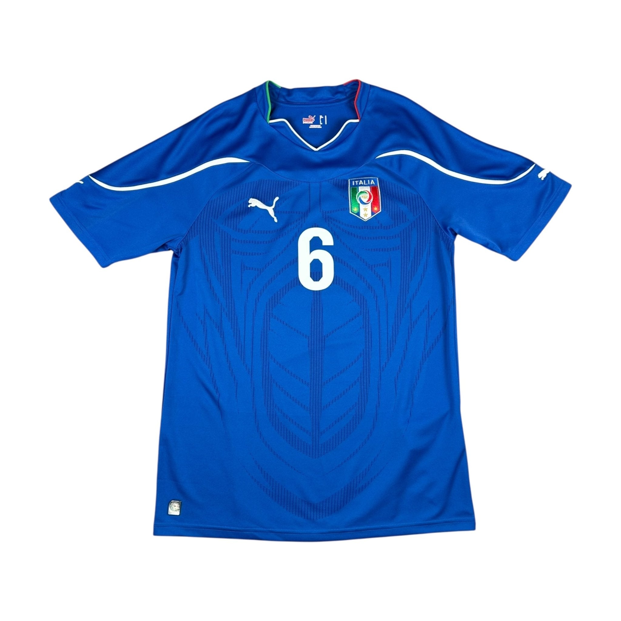 Italy 2010 Home Shirt (M) De Rossi 6 - Kitplug