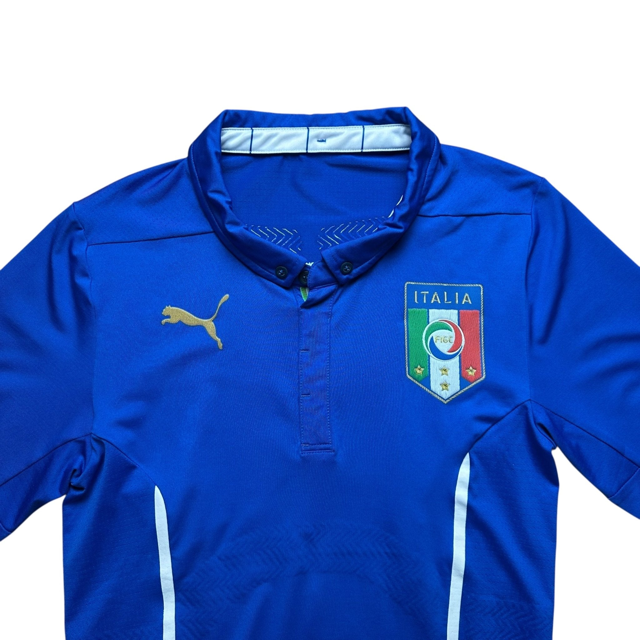 Italy 2014 Player Issue Authentic Home Shirt (L) Balotelli 9 - Kitplug