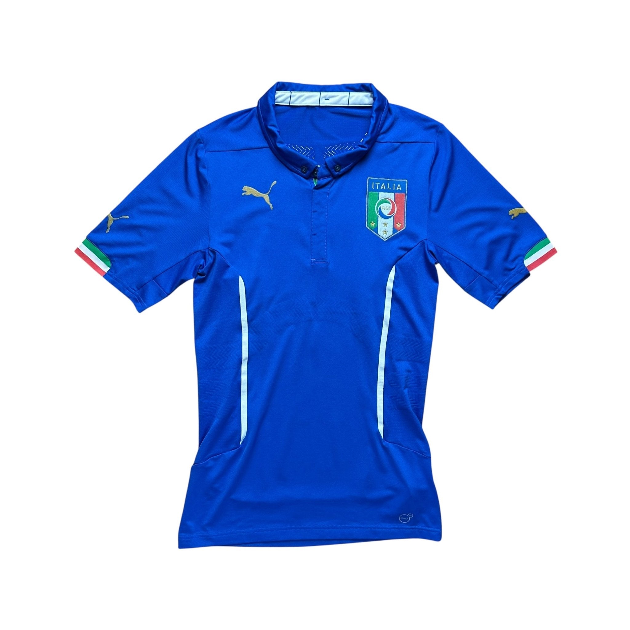 Italy 2014 Player Issue Authentic Home Shirt (L) Balotelli 9 - Kitplug