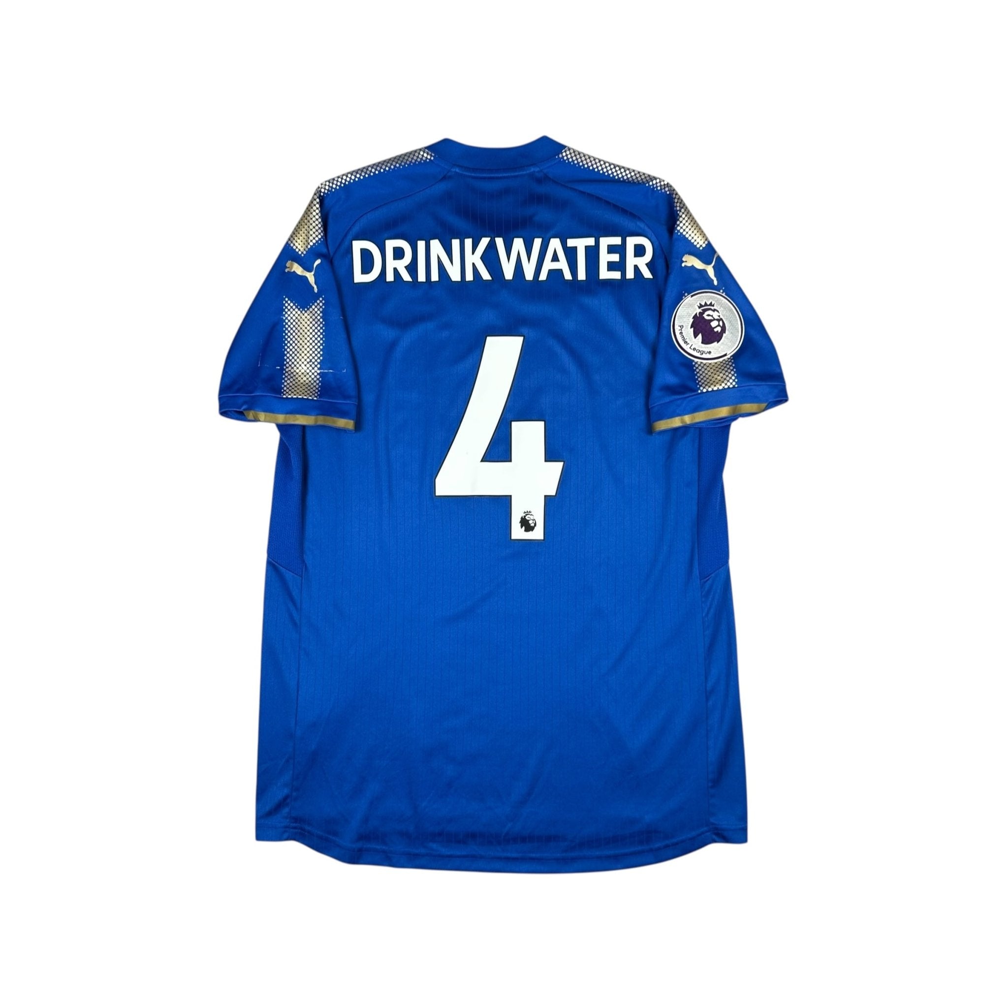 Leicester City 2017-18 Home Shirt (L) Drinkwater 4 - Kitplug