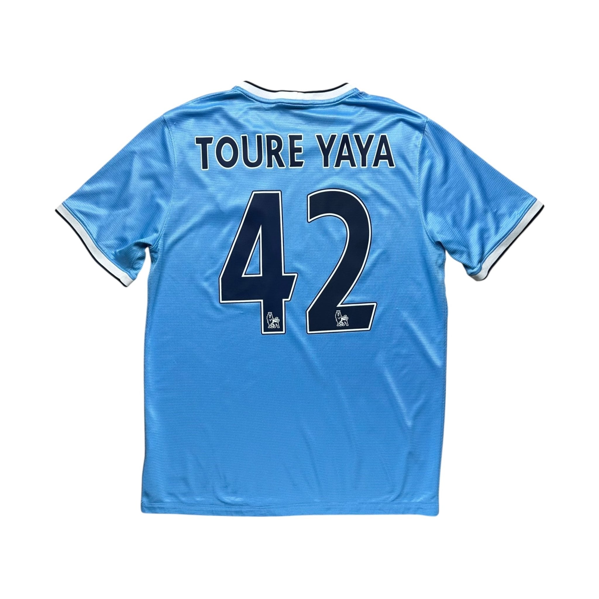 Manchester City 2013 - 14 Home Shirt (L) Toure Yaya 42 - Kitplug