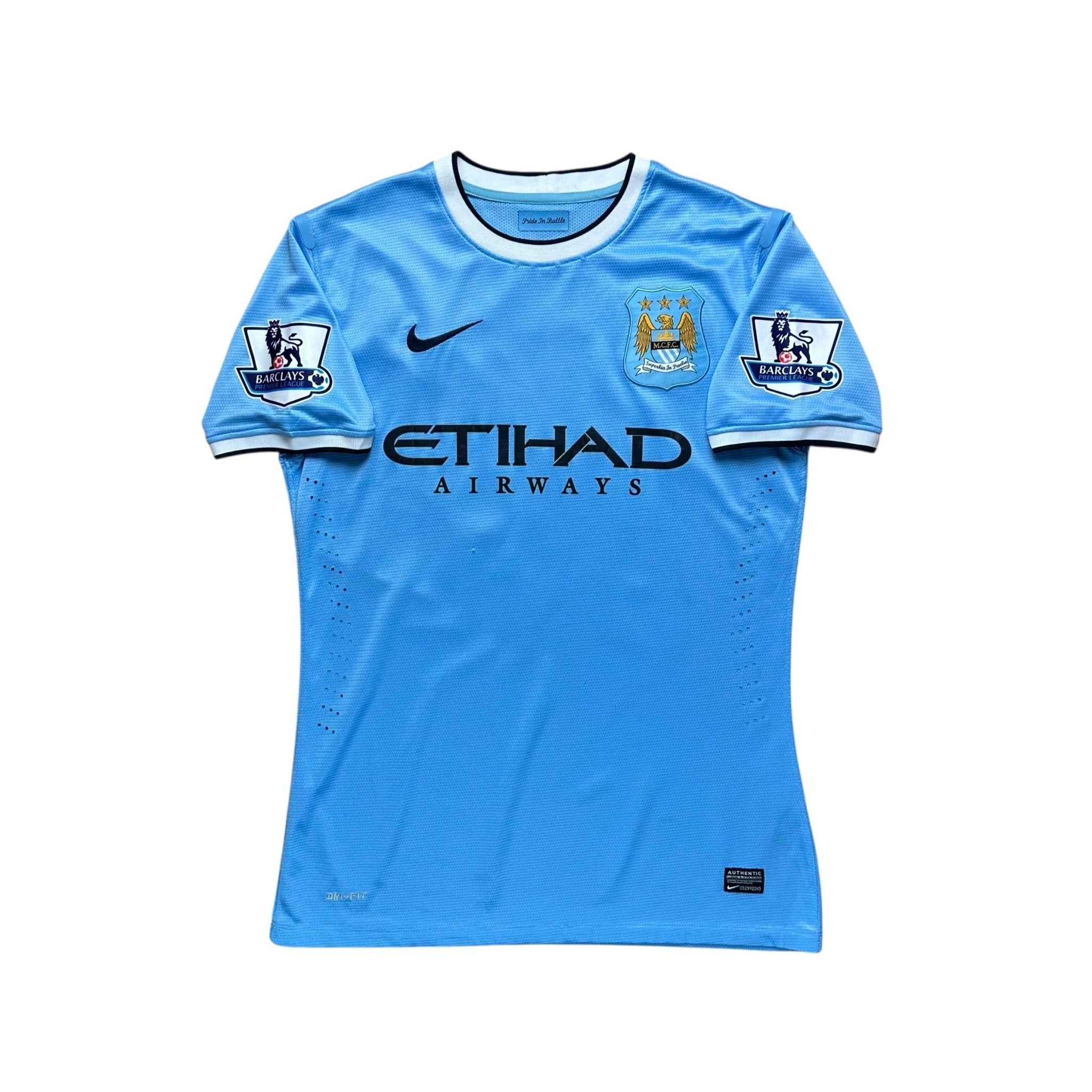 Manchester City 2013 - 14 Match Issue Home Shirt (M) Kun Agüero 16 - Kitplug