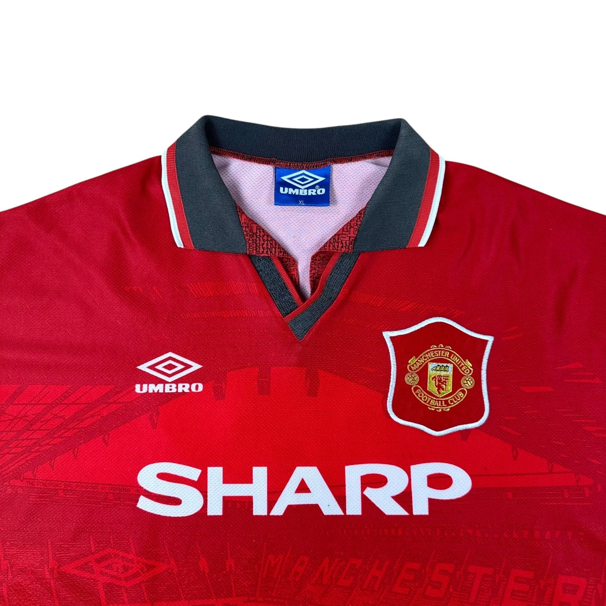 Manchester United 1994-96 Home Shirt (XL) Beckham #24 - Kitplug