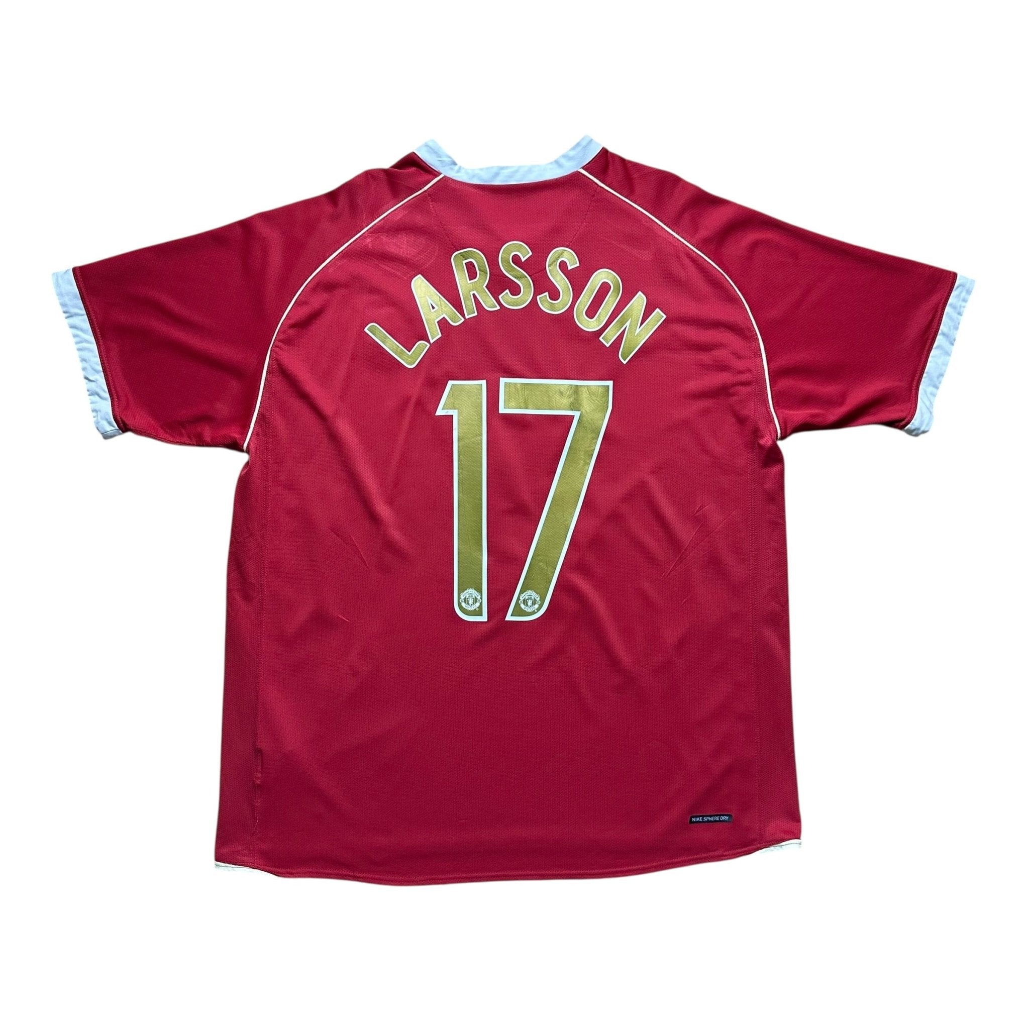 Manchester United 2006 - 07 Home Shirt (XL) Larsson 17 - Kitplug