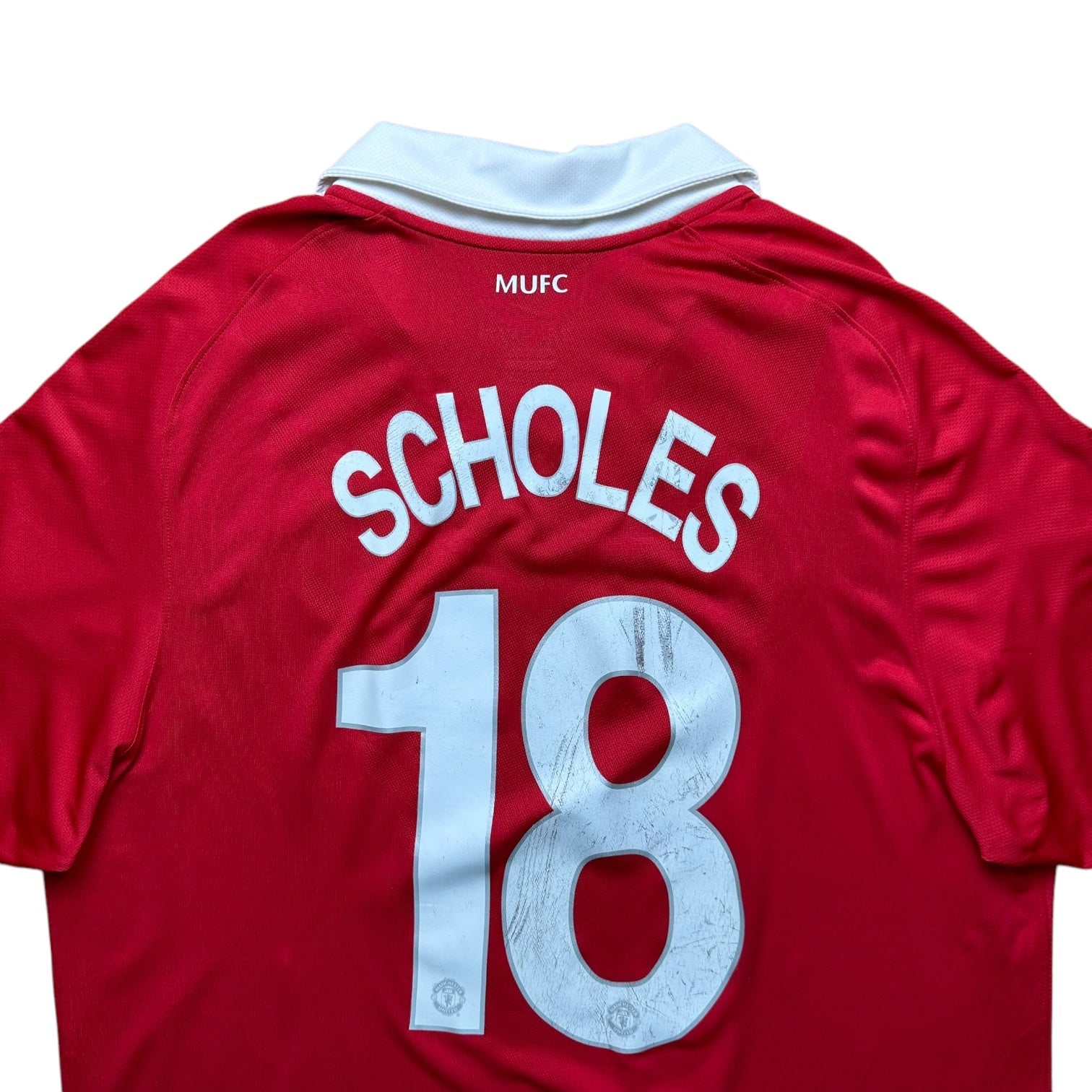 Manchester United 2010 - 11 Home Shirt (XL) Scholes 18 - Kitplug