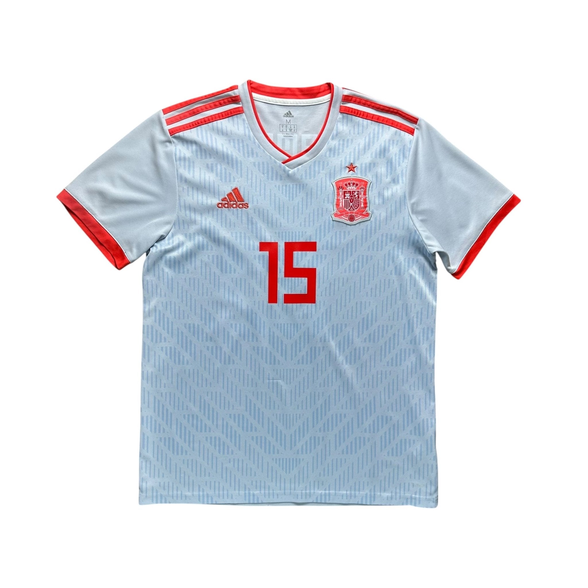 Spain 2018 Away Shirt (M) Ramos 15 - Kitplug