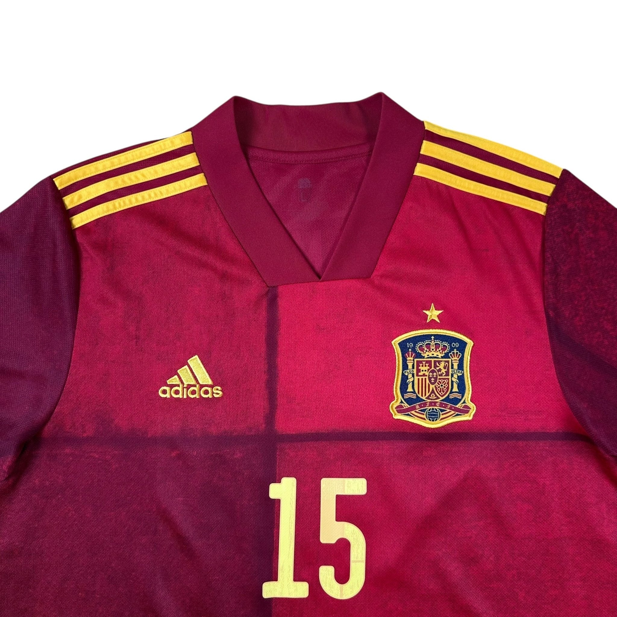 Spain 2020 Home Shirt (L) Ramos #15 - Kitplug